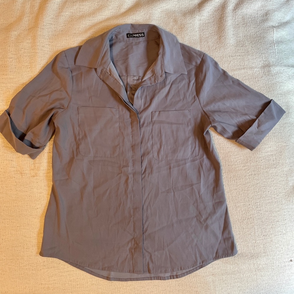 Express Mid Sleeve Button Down